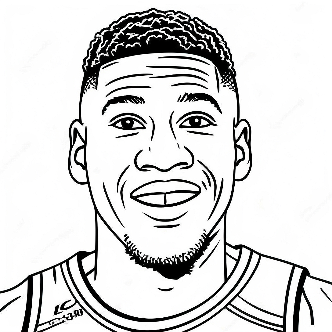 Giannis Antetokounmpo Coloring Page | Giannis coloring page