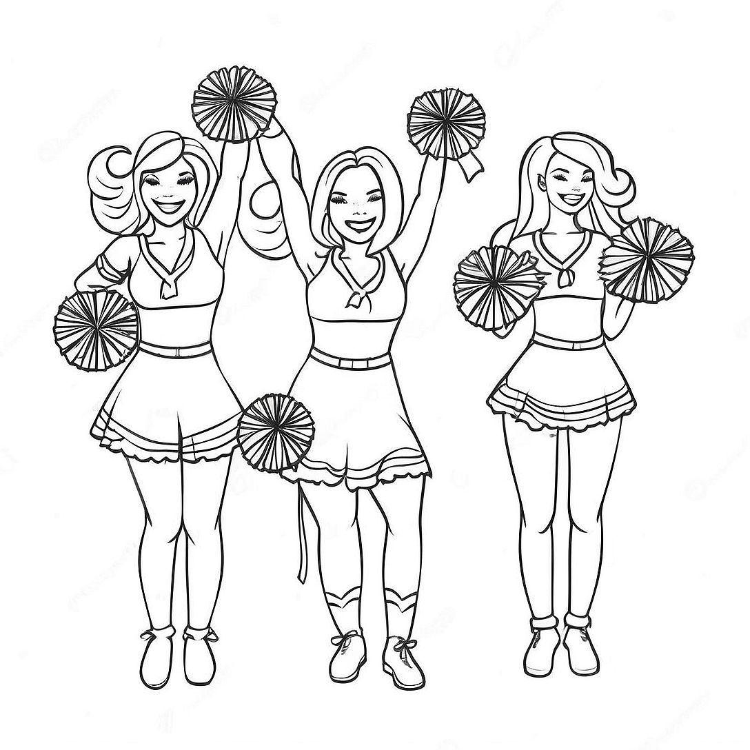 Buffalo Bills Cheerleaders Coloring Page | Buffalo Bills coloring page