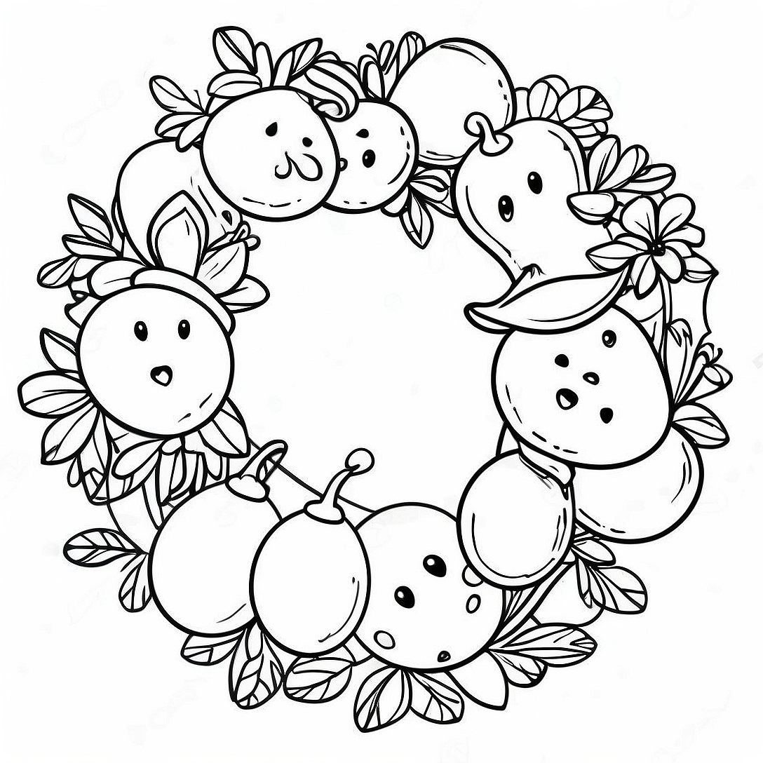 Festive Advent Wreath Coloring Page | Advent coloring page