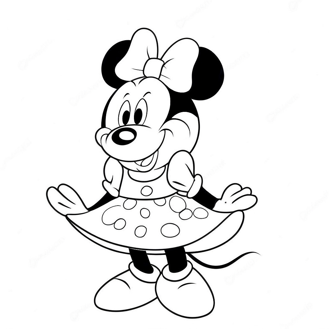Minnie Mouse Coloring Page | Minnie Mouse coloring page