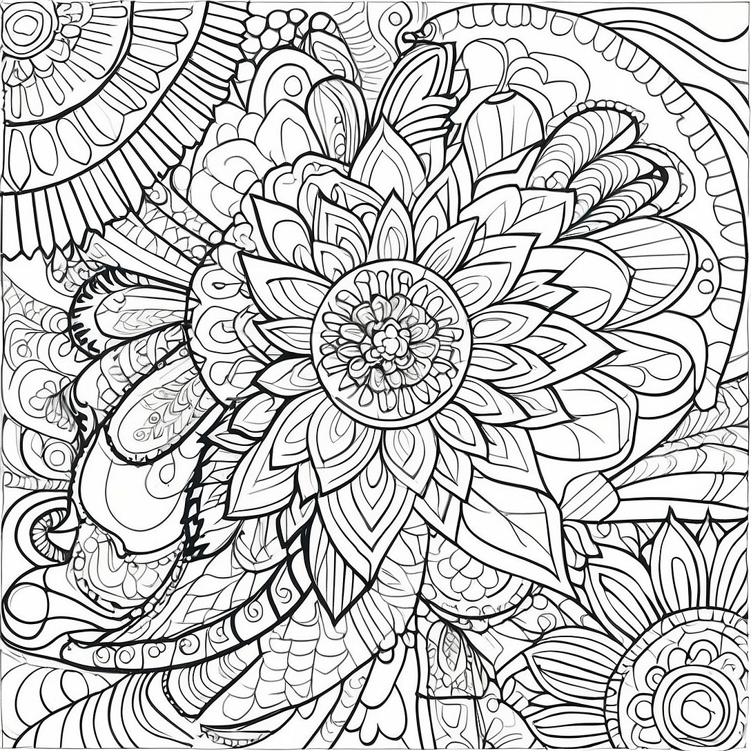 Adult Mandala Coloring Page | for Adults coloring page