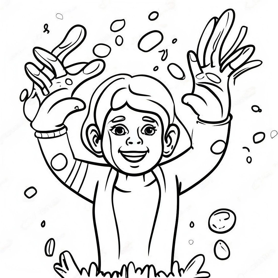 Holi Festival Coloring Page | Holi coloring page