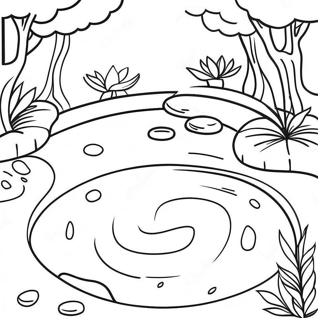 Zen Garden Meditation Coloring Page | Meditation coloring page