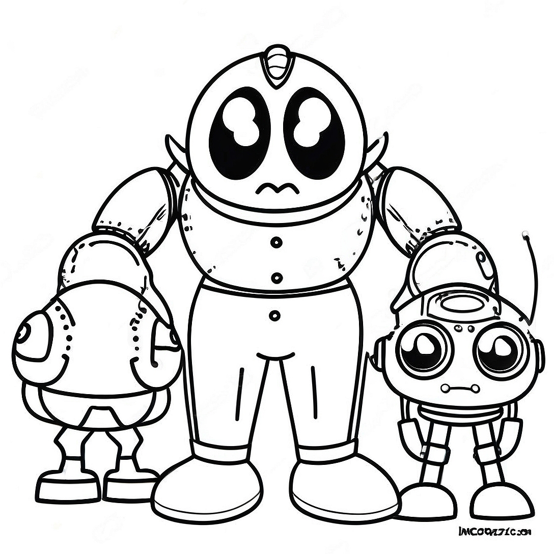 Evil Dr Eggman with Robots Coloring Page | Dr Eggman coloring page