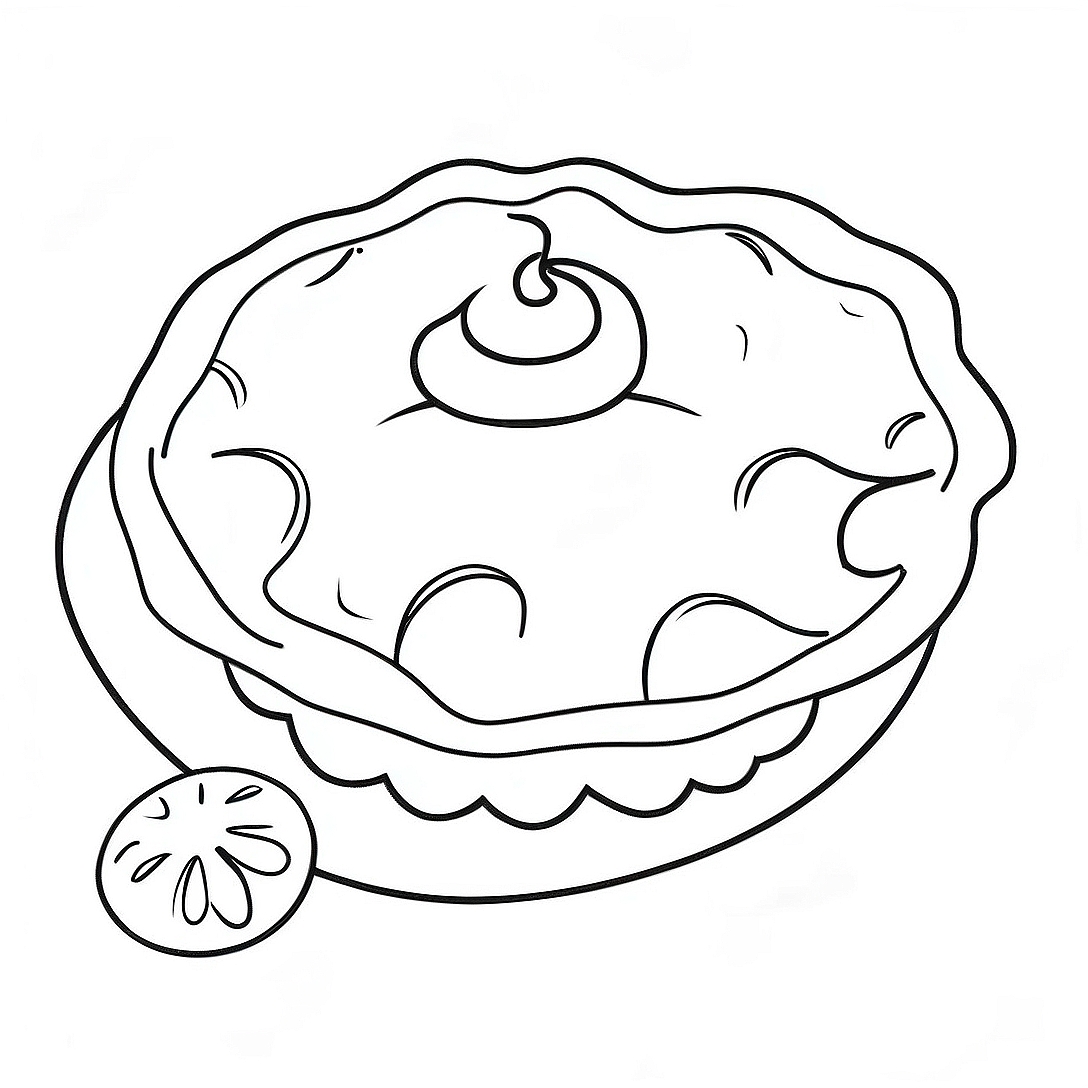 Delicious Pie Coloring Page | Pie coloring page