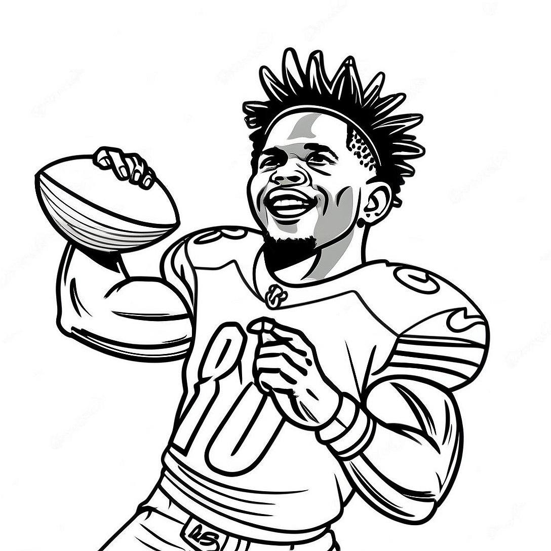 Tyreek Hill Coloring Page | Tyreek Hill coloring page