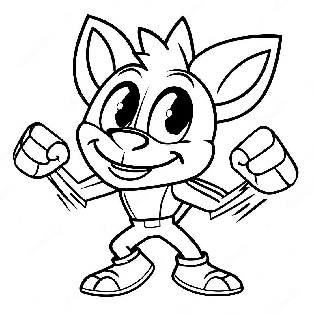 Crash Bandicoot Coloring Page | Crash Bandicoot coloring page