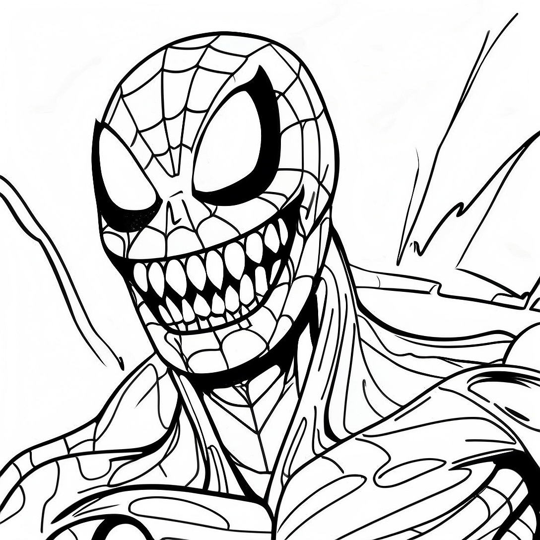 Carnage Character Coloring Page | Carnage coloring page