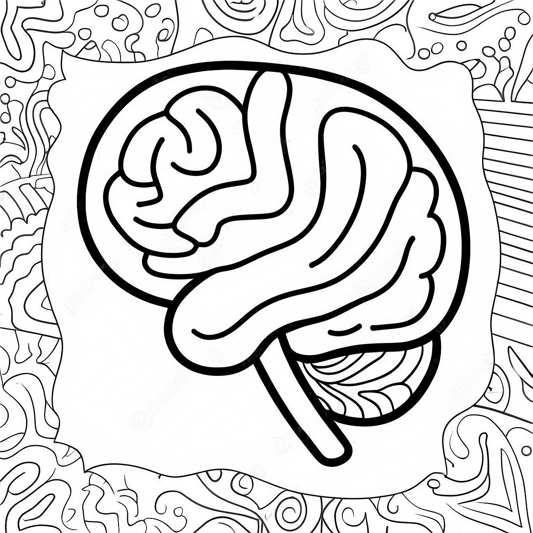 Brain Sheet Coloring Page | Brain Sheet coloring page
