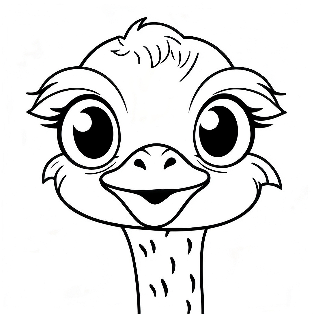 Ostrich Coloring Page | Ostrich coloring page