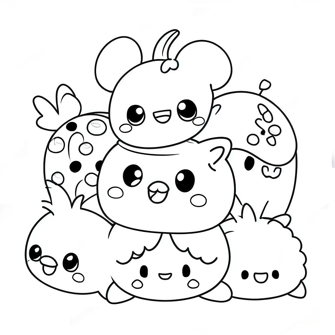 Cute Tsum Tsum Characters Coloring Page | Tsum Tsum coloring page