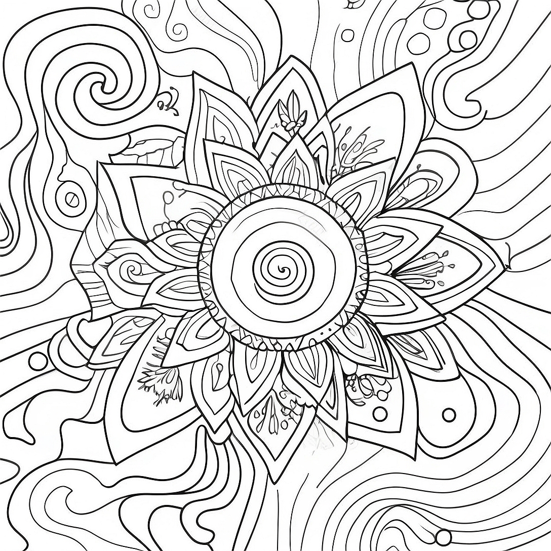 Colorful Nebula Galaxy Coloring Page | Galaxy Space coloring page
