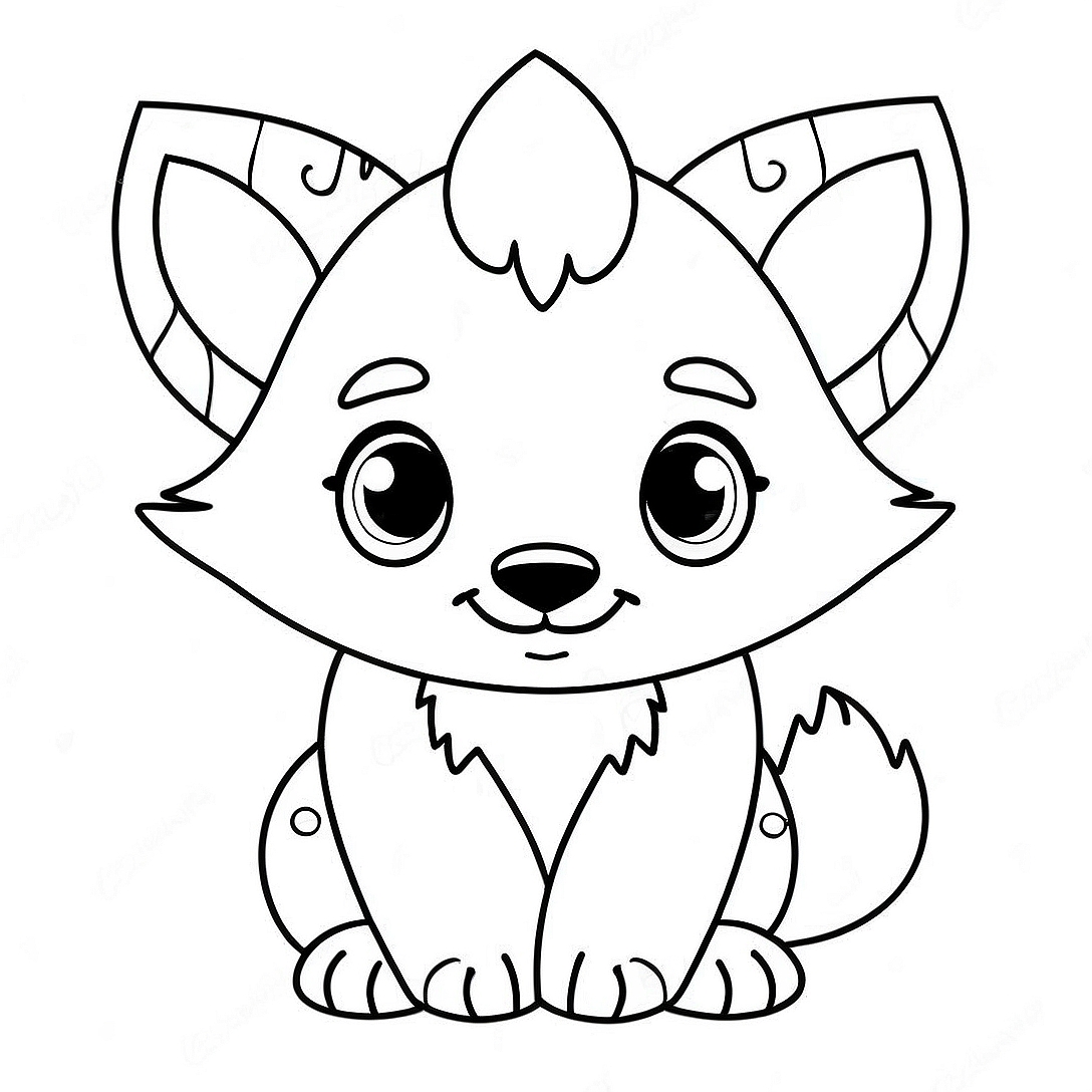 Cute Therian Animal Coloring Page | Therian coloring page