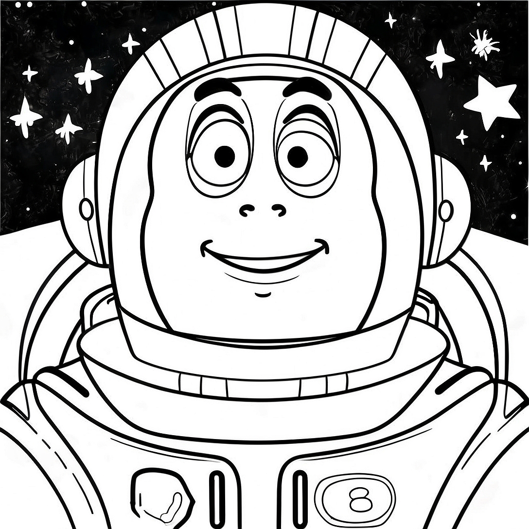 Buzz Lightyear in Space Coloring Page | Buzz Lightyear coloring page