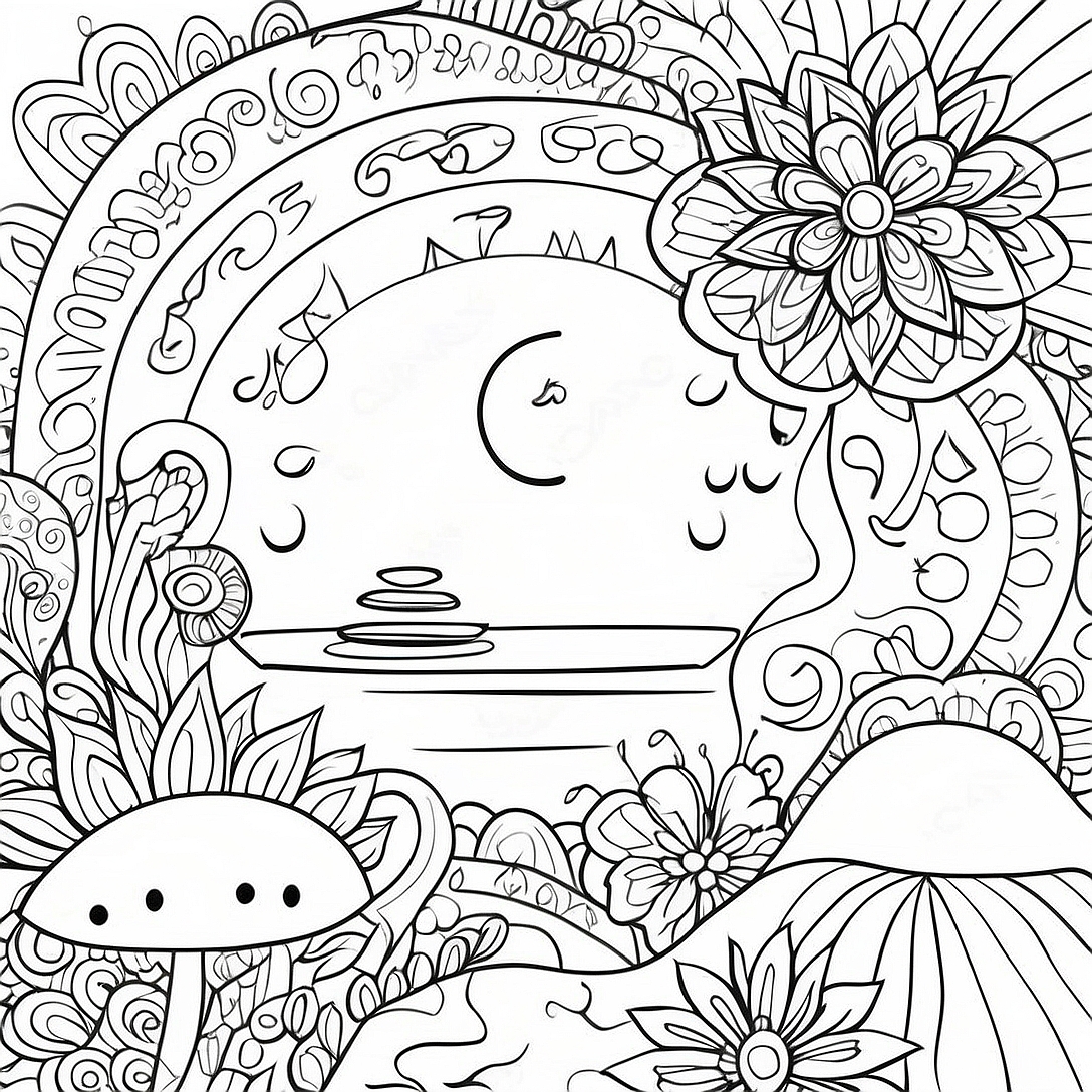 Mindfulness Therapy Coloring Page | Therapy coloring page