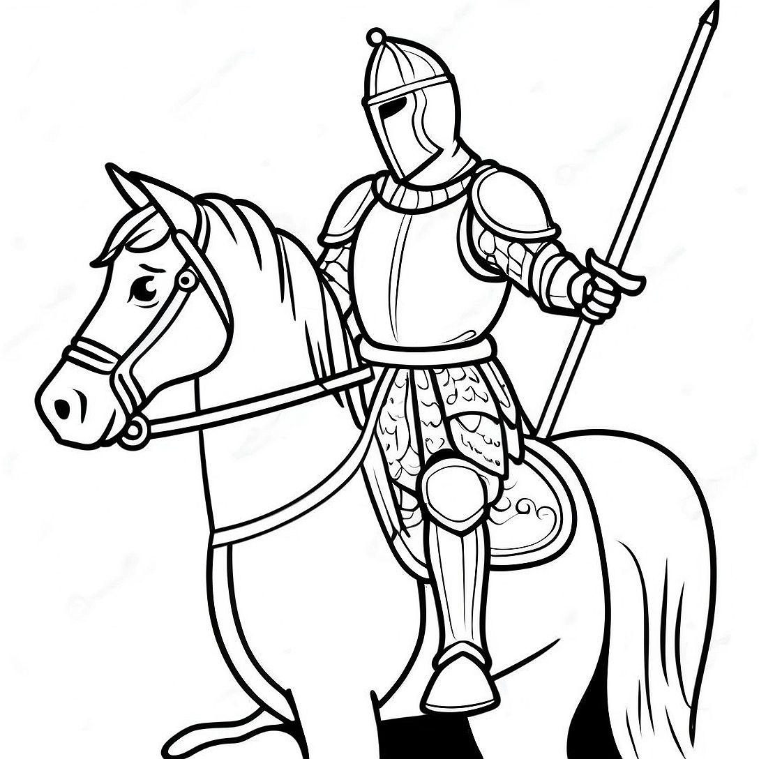 Knight Coloring Page | Knight coloring page