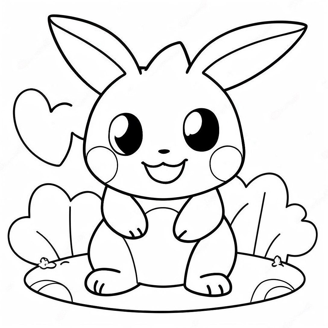 Pokemon Valentines Coloring Page | Pokemon Valentines coloring page