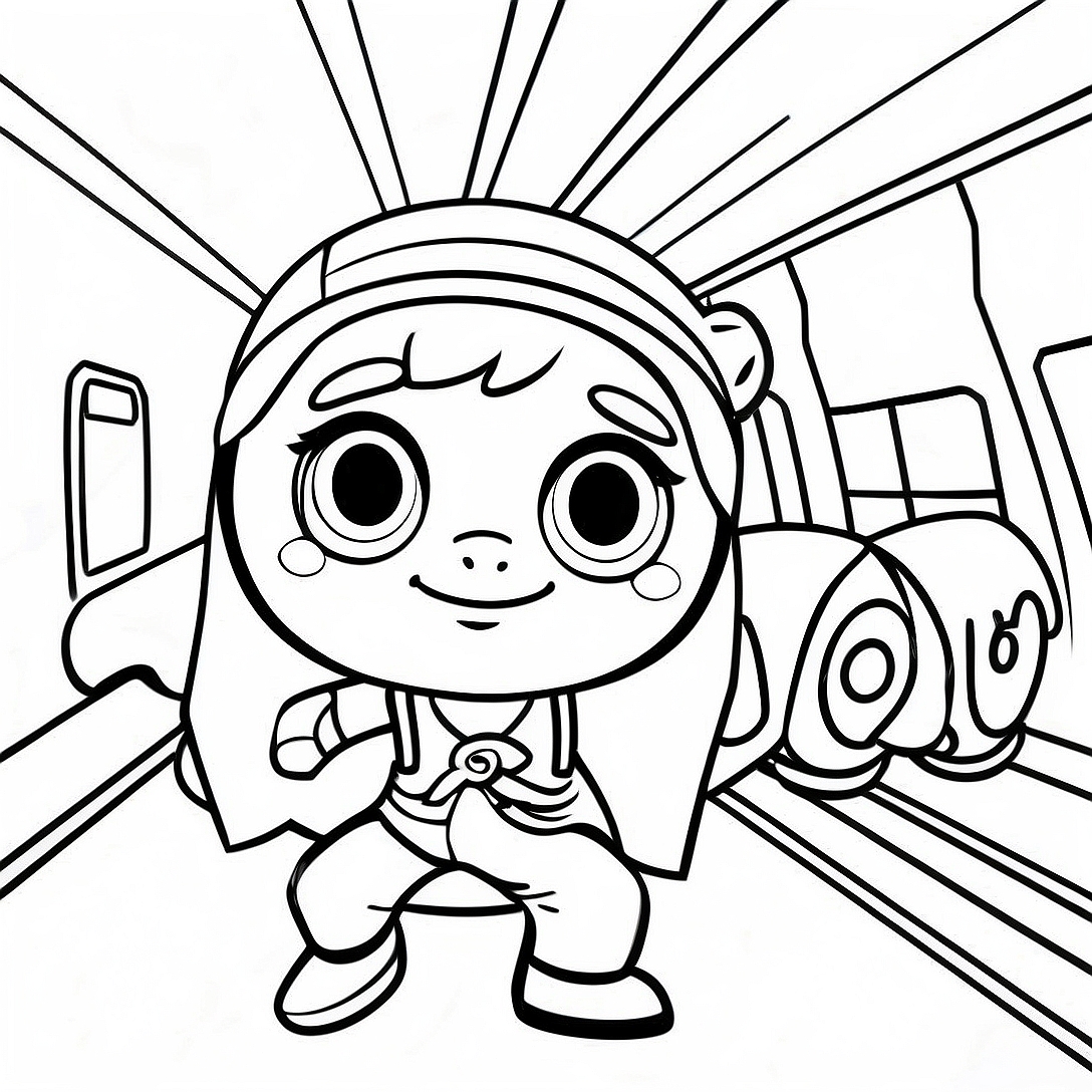 Subway Surfers Coloring Page | Subway Surfers coloring page