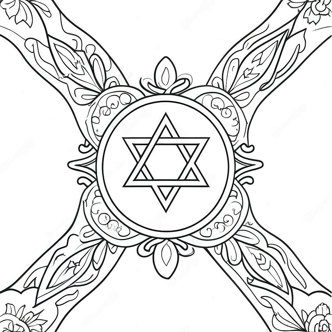Israel Flag Coloring Page | Israel coloring page