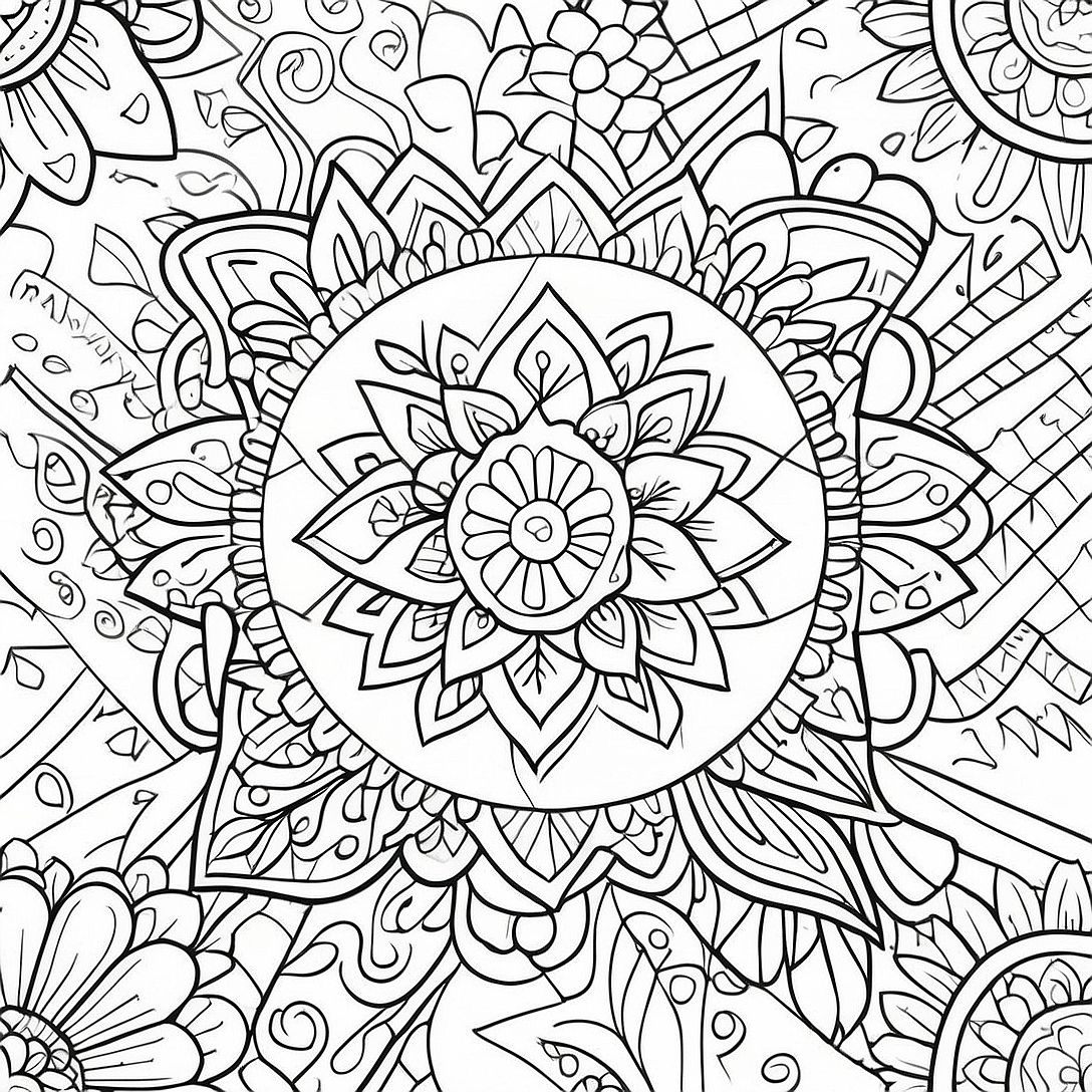 Papel Picado Coloring Page | Papel Picado coloring page