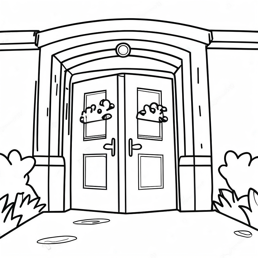 Roblox Doors Rush Adventure Coloring Page | Roblox Doors Rush coloring page