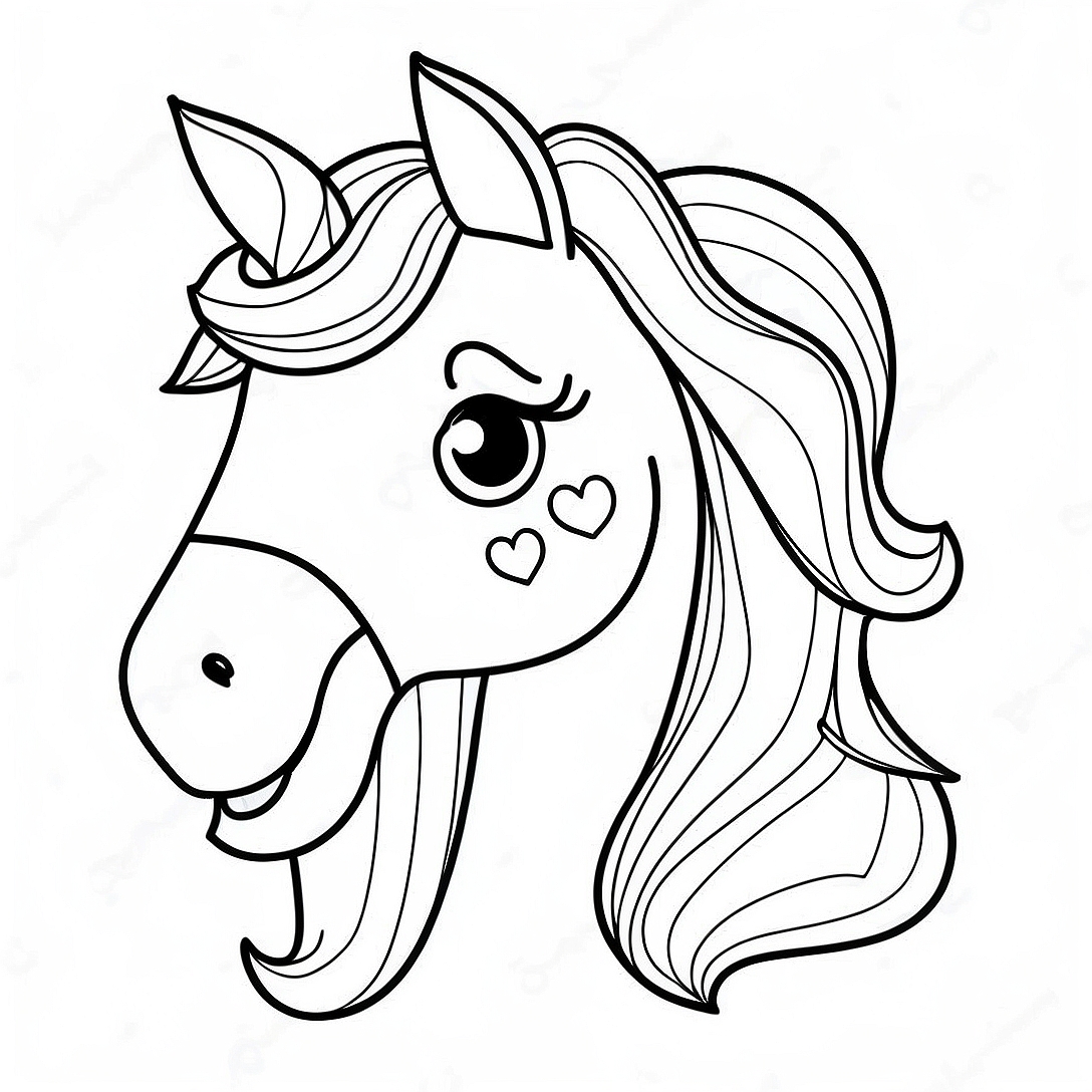 Christmas Horse Coloring Page | Christmas Horse coloring page