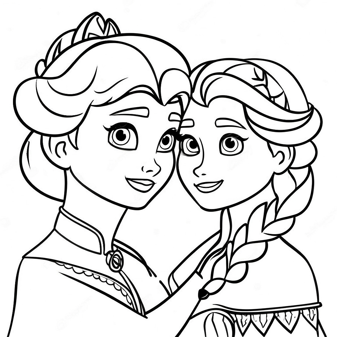 Elsa and Anna Coloring Page | Elsa and Anna coloring page