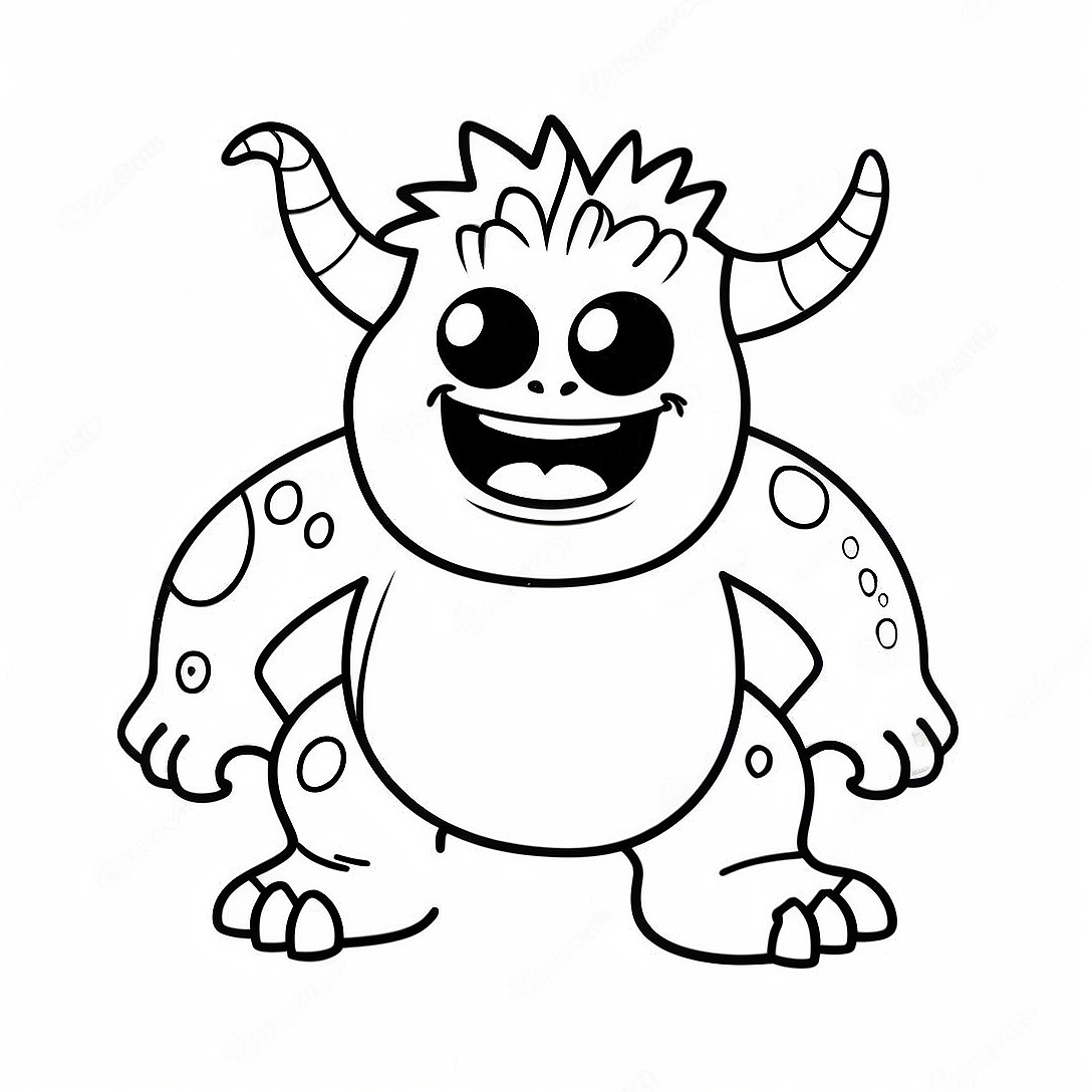 Monster Coloring Page | Monster coloring page