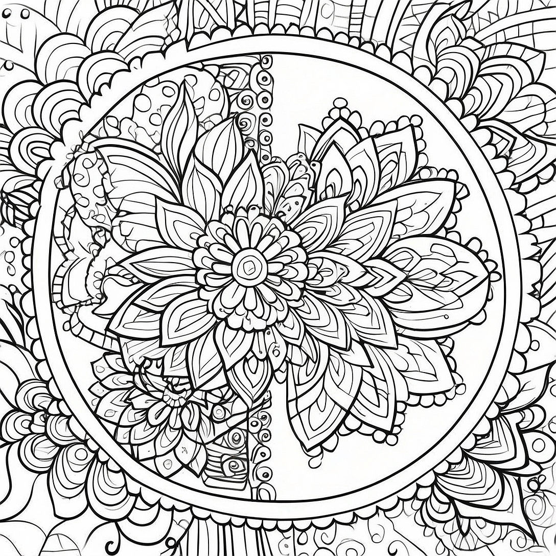 Mindful Mandala Coloring Page | Mindful coloring page
