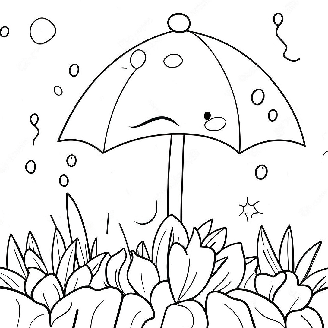 April Showers Bring May Flowers Coloring Page | April Showers Bring May Flowers coloring page