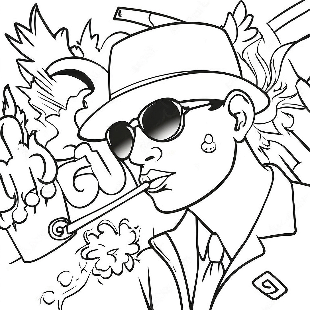 Gangster Graffiti Coloring Page | Gangster Graffiti coloring page