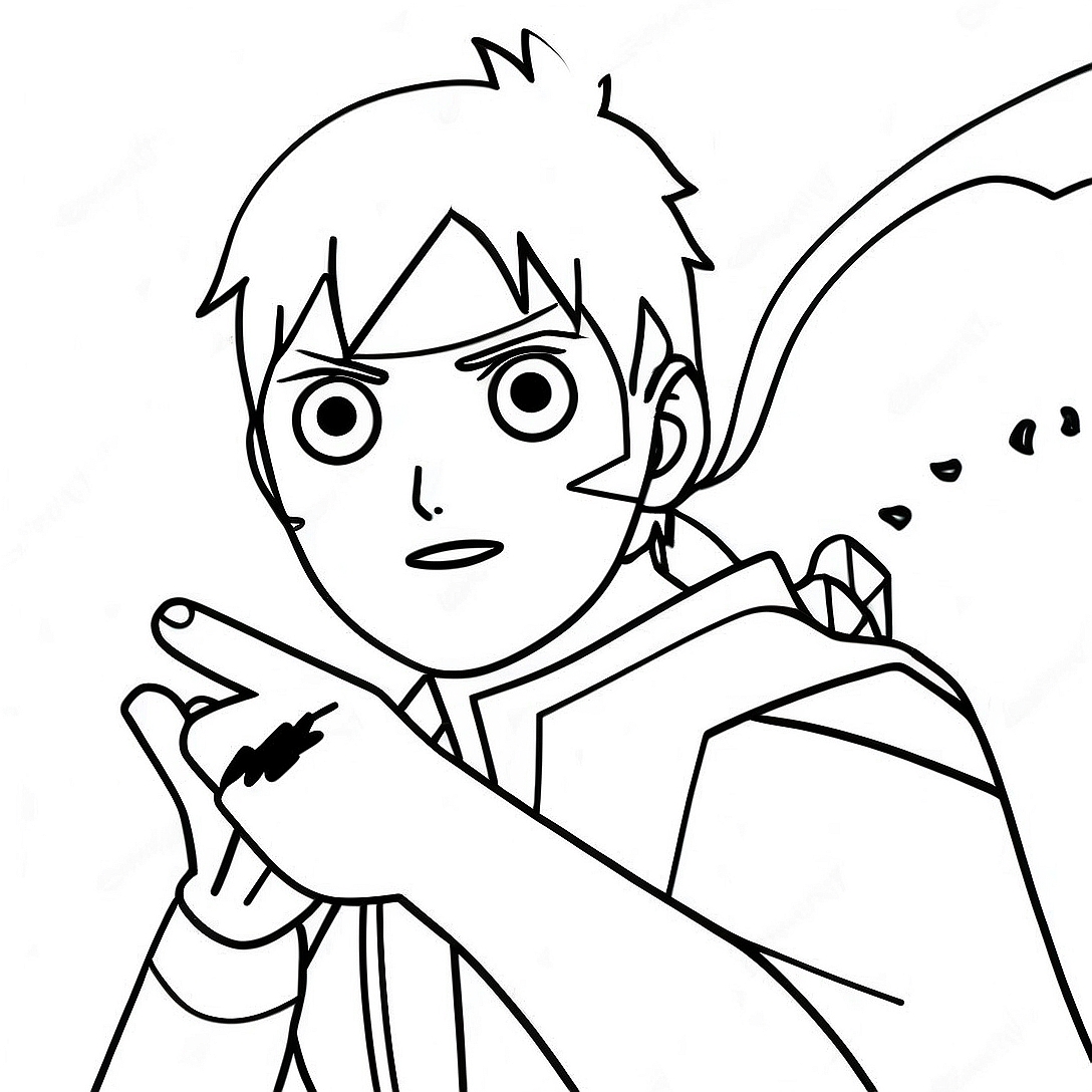 Boruto in Action Coloring Page | Boruto coloring page