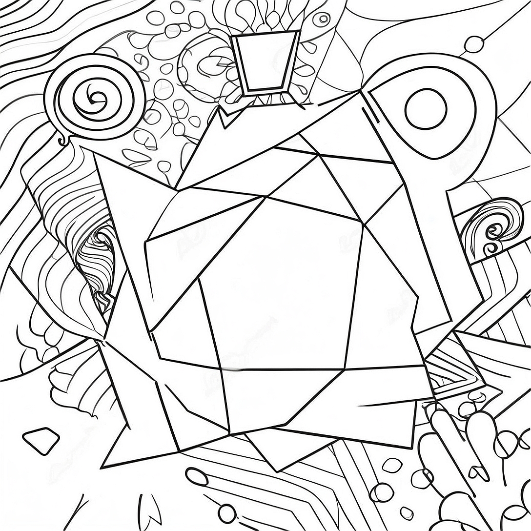 Fun Geometry Shapes Coloring Page | Math for Middle School coloring page