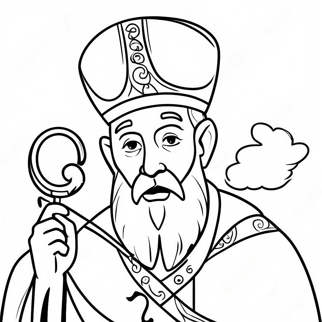 St Patrick Religious Coloring Page | St Patrick Religious coloring page