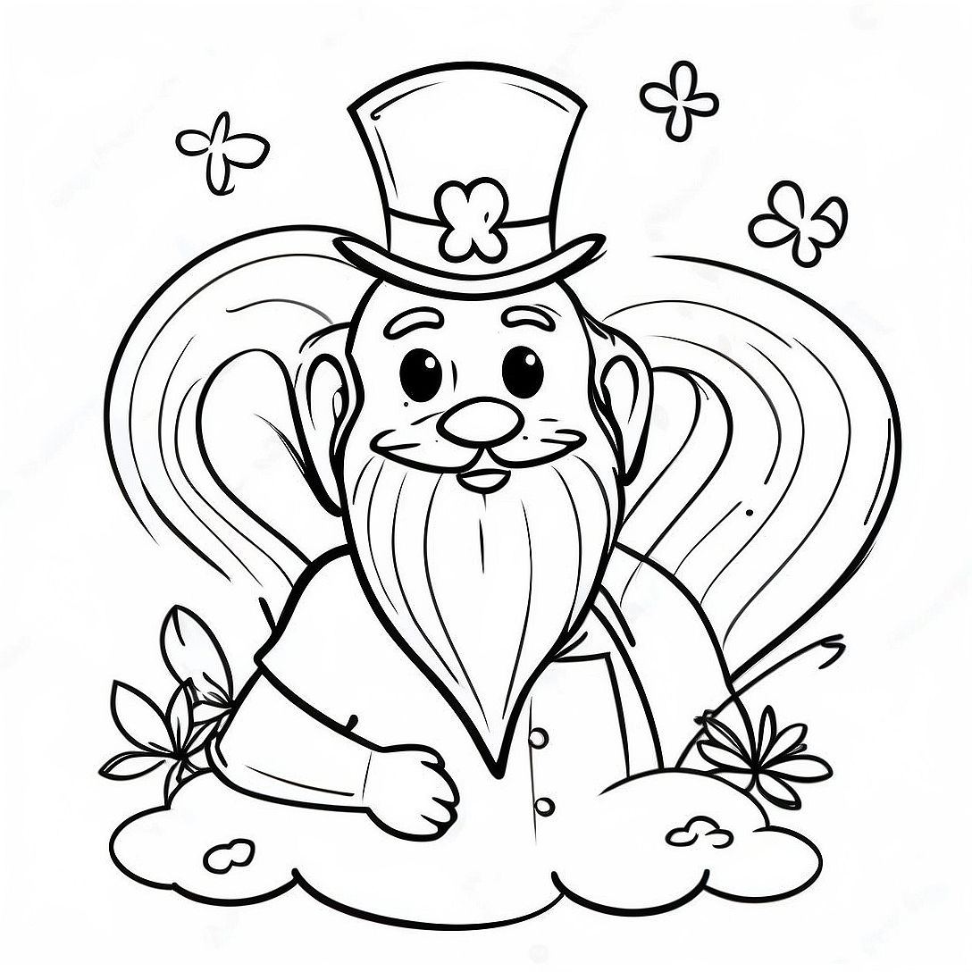 Colorful St Patrick's Day Blessing Coloring Page | St Patrick Religious coloring page