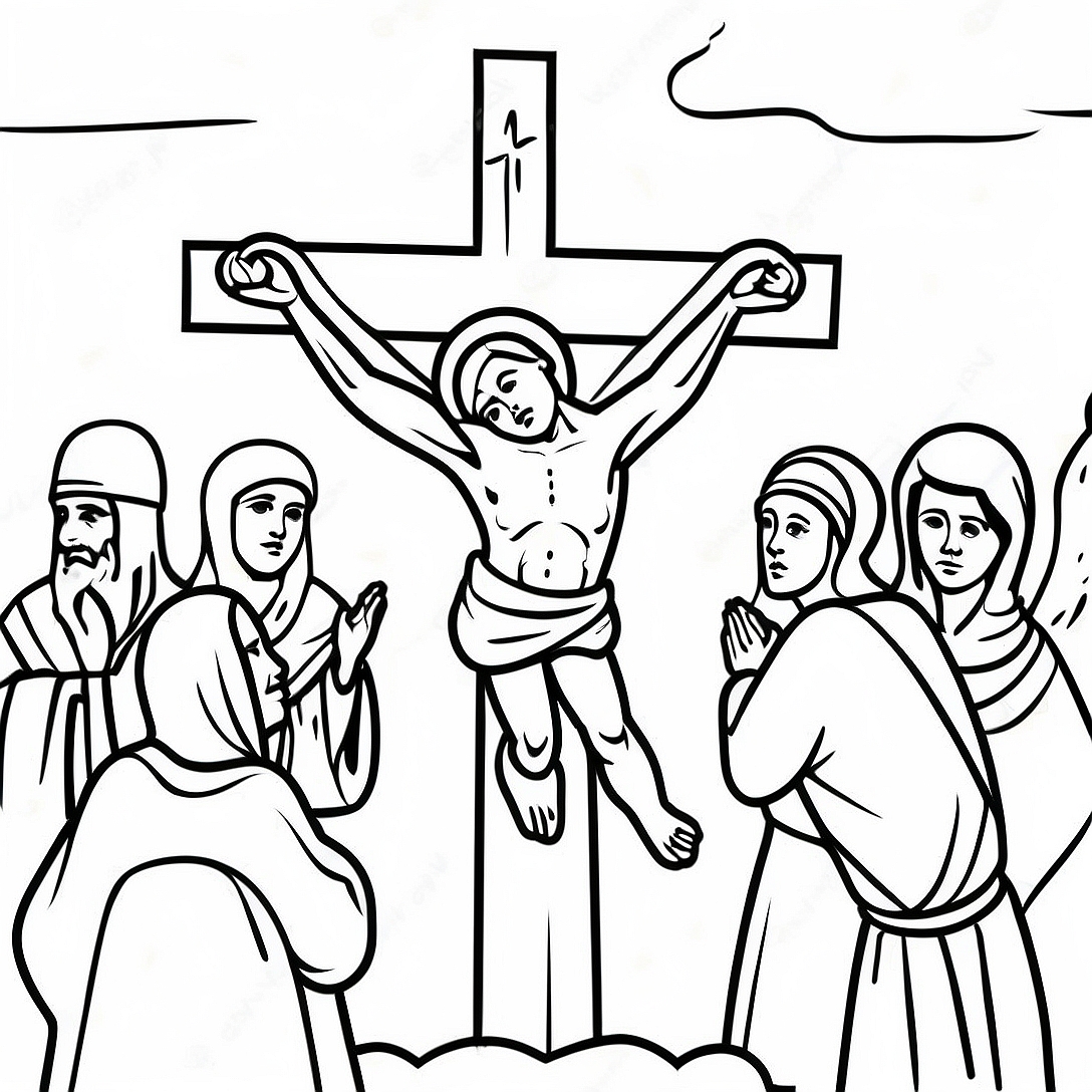 Good Friday Religious Coloring Page | Good Friday coloring page
