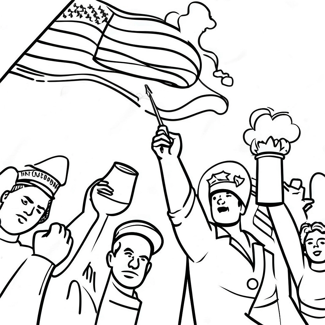 Patriot Day Celebration Coloring Page | Patriot Day coloring page