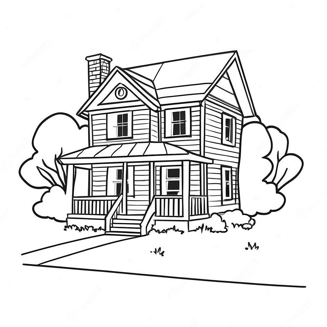 House Coloring Page | House coloring page