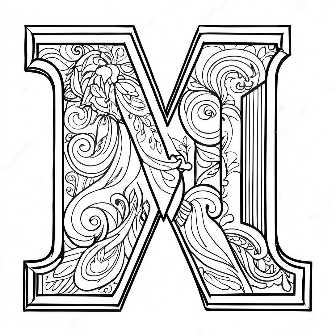 Letter M Coloring Page | Letter M coloring page