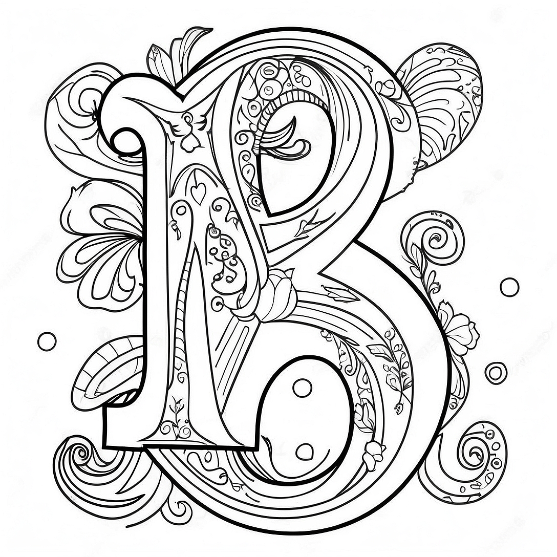 Magical Letter M Coloring Page | Letter M coloring page