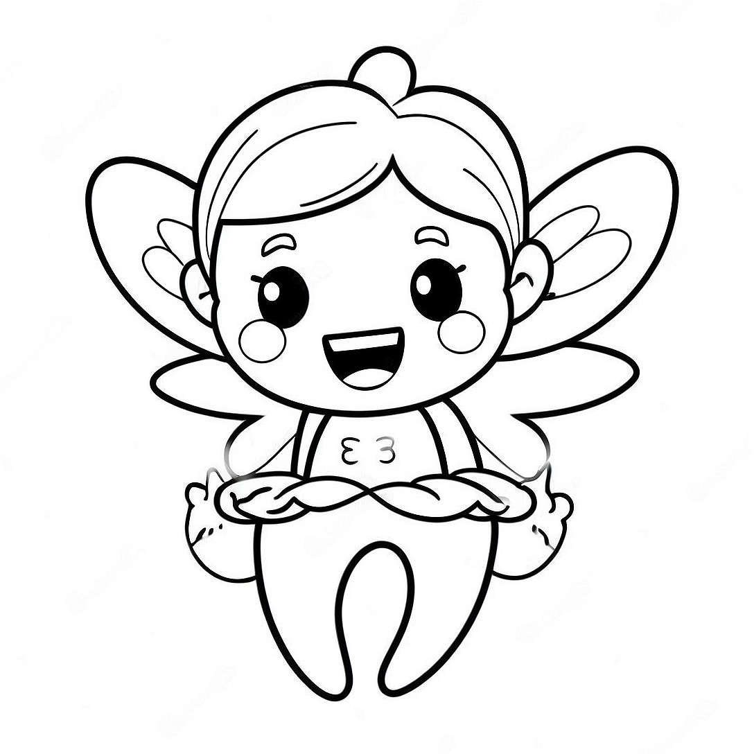 Tooth Fairy Coloring Page | Tooth Fairy coloring page