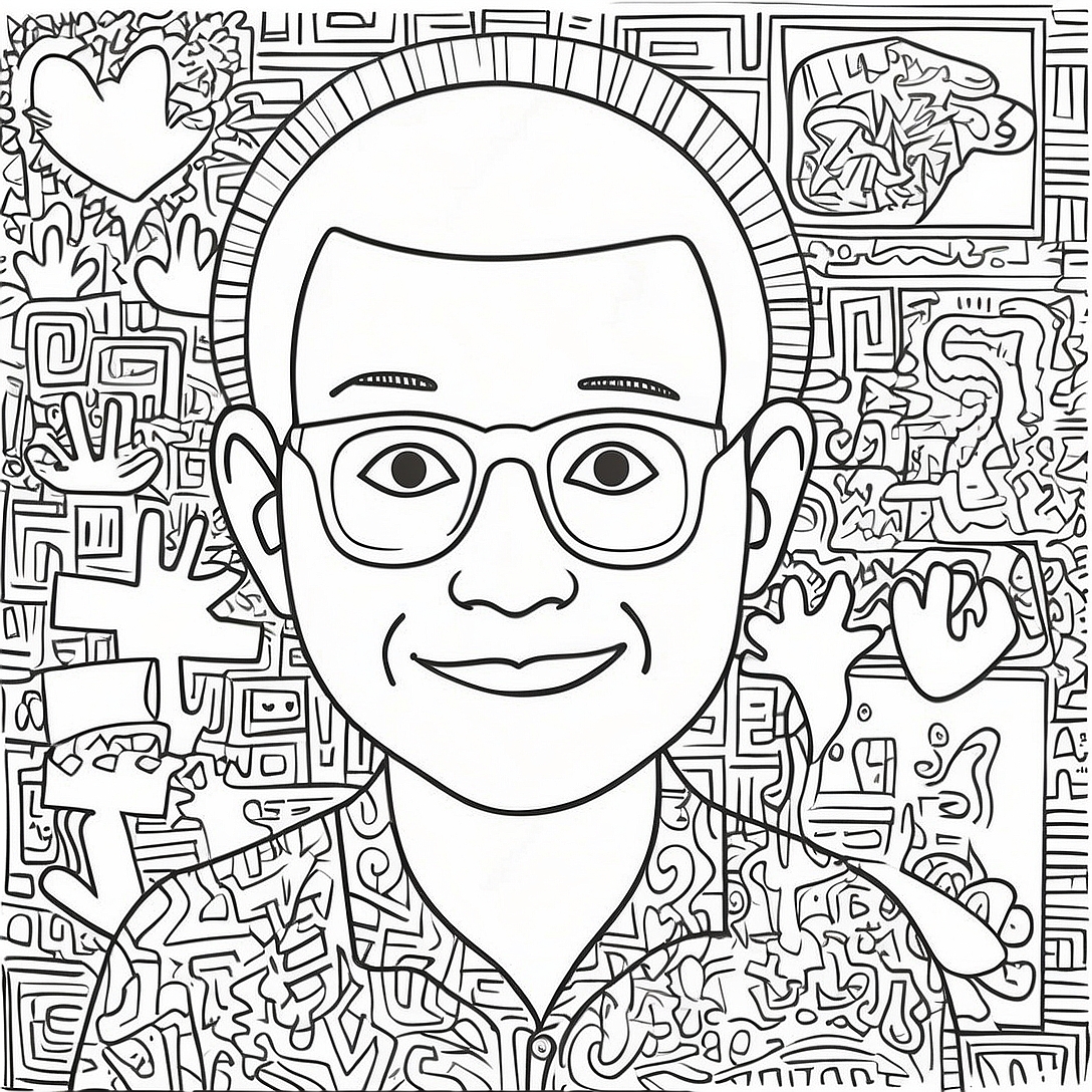 Keith Haring Coloring Page | Keith Haring coloring page