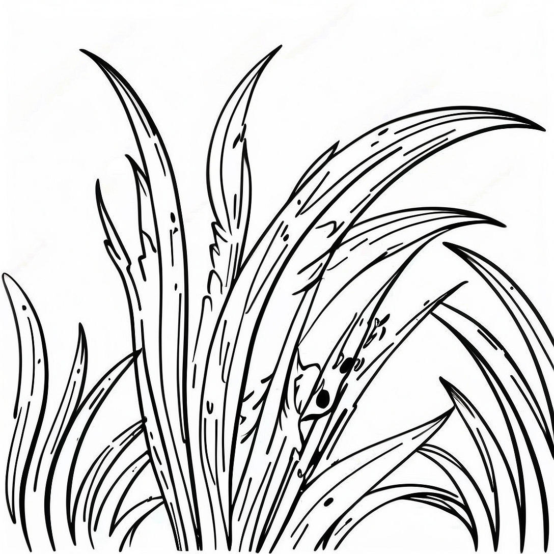 Grass Coloring Page | Grass coloring page
