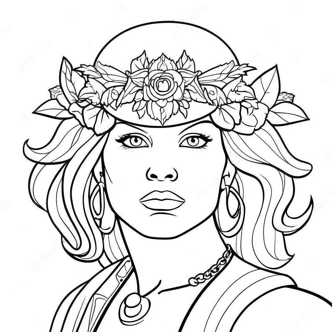 Bold and Fearless Badass Coloring Page | Badass for Adults coloring page
