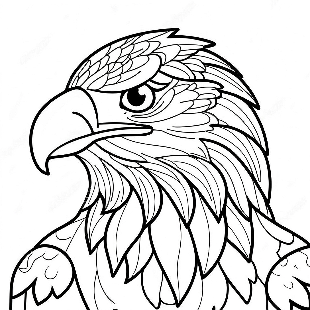 Bold Eagle Patriotic Coloring Page | Patriotic coloring page