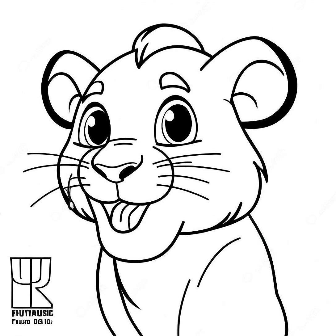 Simba Roaring Coloring Page | Lion King coloring page
