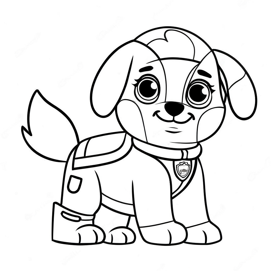 Everest Paw Patrol Coloring Page | Everest Paw Patrol coloring page