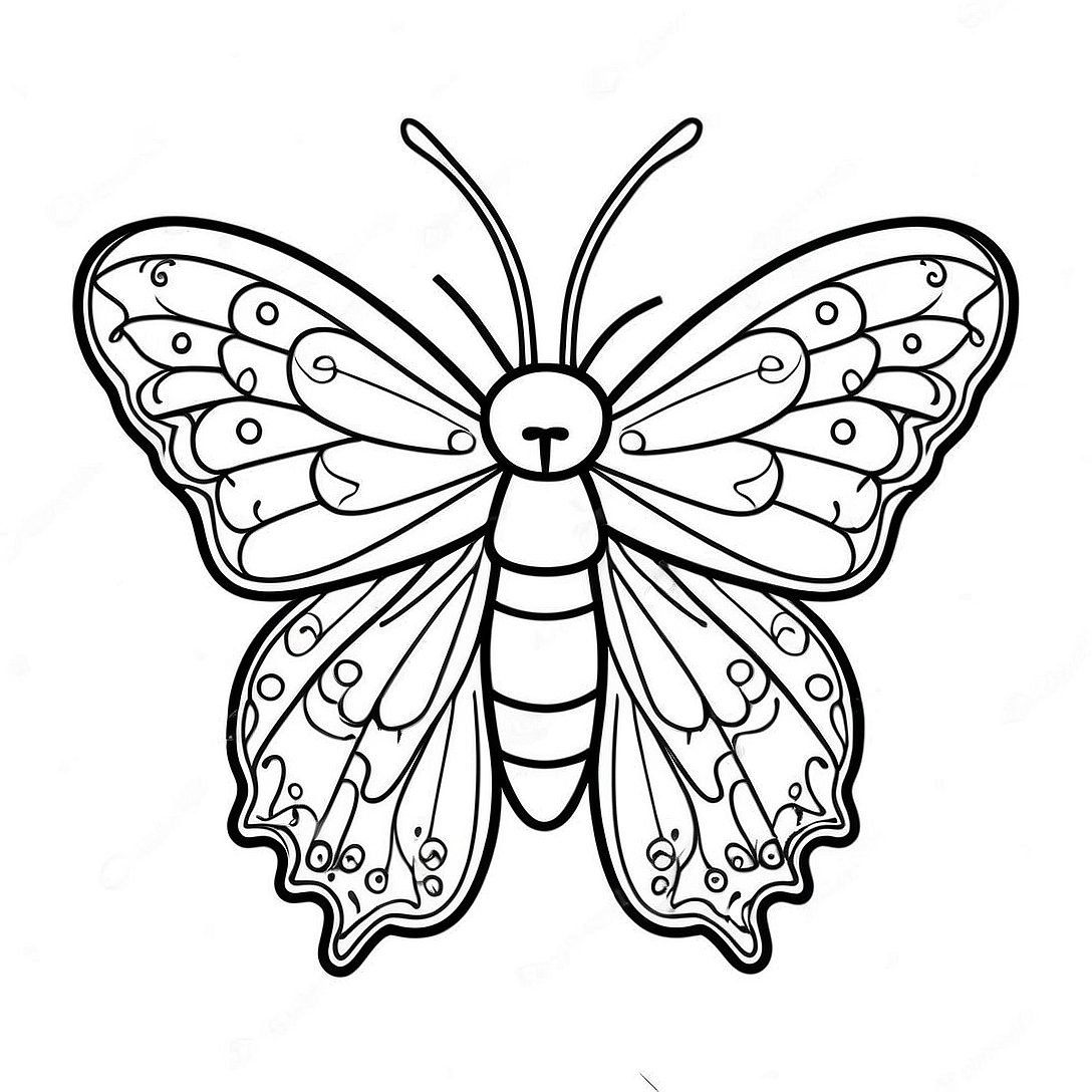 Moth Coloring Page | Moth coloring page
