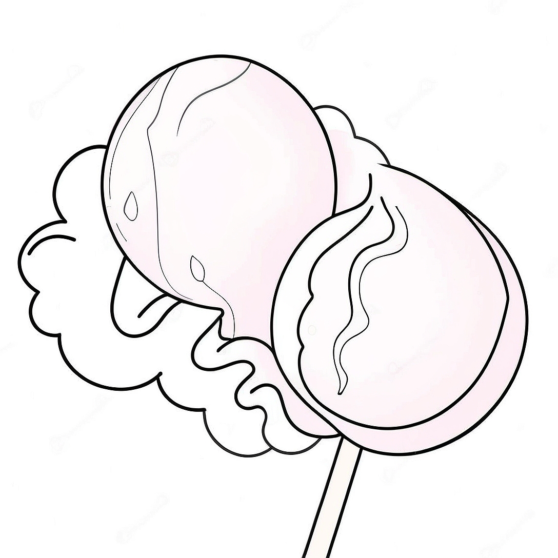 Cotton Candy Coloring Page | Cotton Candy coloring page