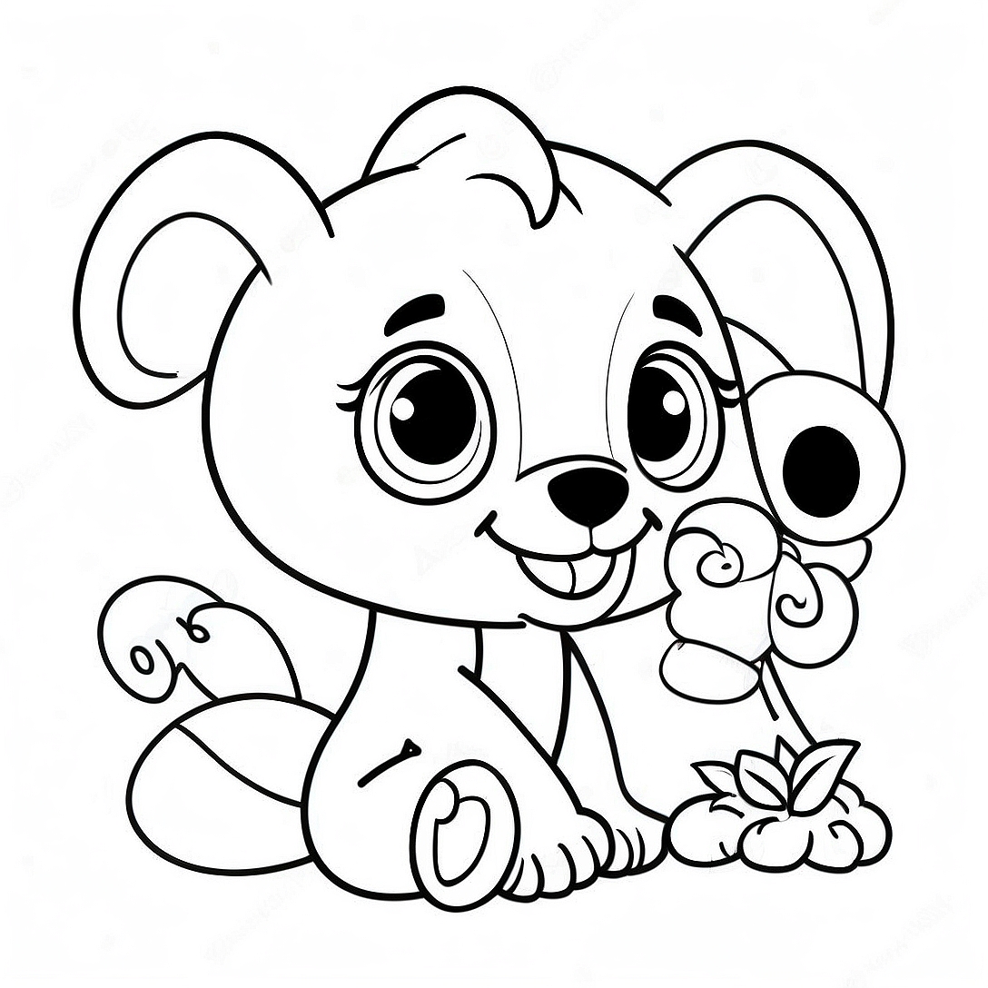 Cute Baby Disney Characters Coloring Page | Baby Cute Disney coloring page